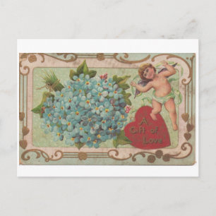 A Gift of Love Antique Valentine Feiertagspostkarte