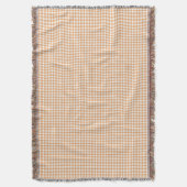 A gingham checkered blanket in shades of beige  decke (Vorderseite Vertikal)