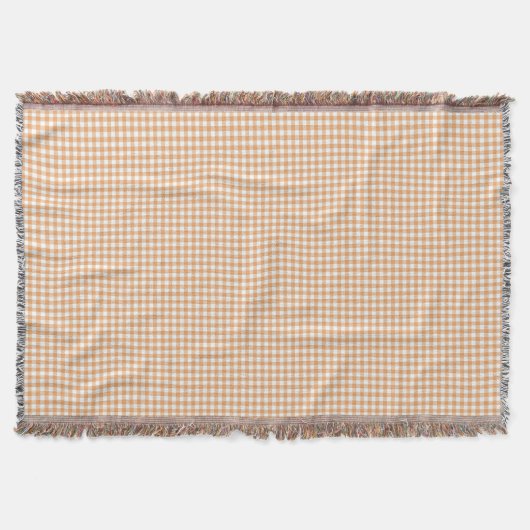 A gingham checkered blanket in shades of beige  decke (Vorderseite)