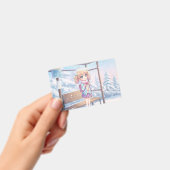 A Girl Waiting for a Bus in the Snow Ausweis (Handheld)