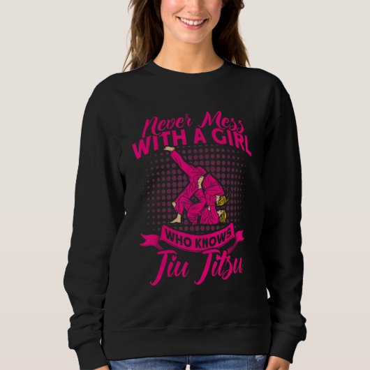A Girl Who Knows Jiu Jitsu Brazilian Jiu Jitsu Sweatshirt (Vorderseite)