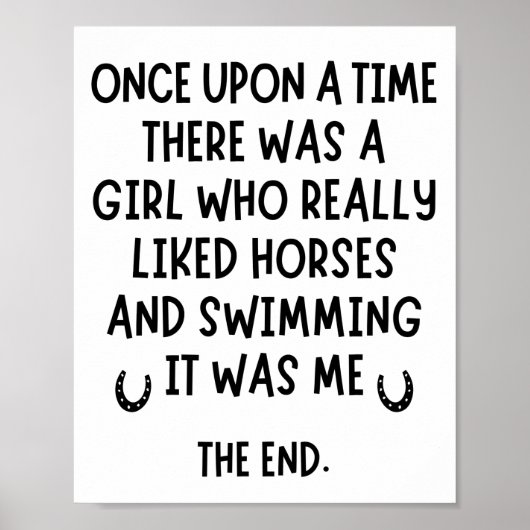 A girl who really liked Swimming and Horses. Poster (Vorne)