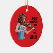 A Girl with a Violin Ornament (Rechts)