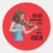 A Girl with a Violin Sticker (Vorderseite)