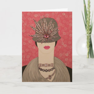 A Girls BF: Atemberaubendes Originalgemälde Karte