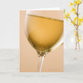 A glass of white wine karte (Gelbe Blume)