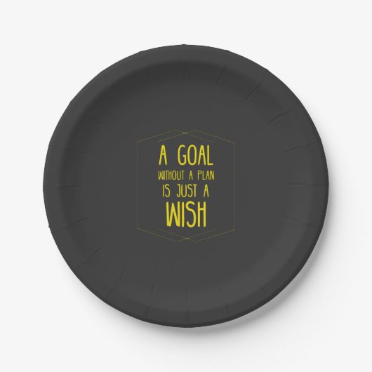 A goal without a plan inspirational quote pappteller (Vorderseite)