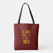 A goal without a plan inspirational quote tasche (Rückseite)