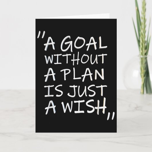 A Goal Without A Plan Is Just A Wi-shirt Karte (Vorderseite)