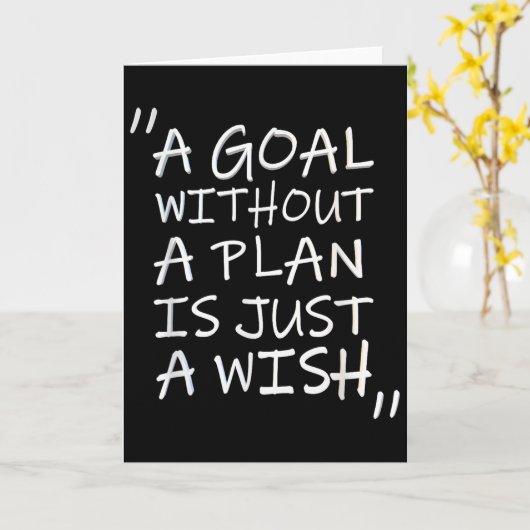 A Goal Without A Plan Is Just A Wi-shirt Karte (Gelbe Blume)