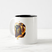 A Gold Eagle Head  Zweifarbige Tasse (Vorderseite Links)