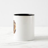 A Gold Eagle Head  Zweifarbige Tasse (Mittel)