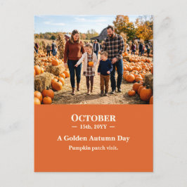 A Golden Autumn Day October Memory Photo Postcard Postkarte
