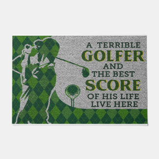 A Golfer and The Best Score of His Life Fußmatte
