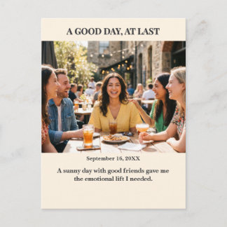 A Good Day At Last Custom Photo Postcard Postkarte