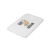 A Good Day Starts With Coffee & Giraffe Gift Funny Badematte (Schrägansicht)