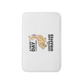 A Good Day Starts With Coffee & Giraffe Gift Funny Badematte (Vorderseite Vertikal)