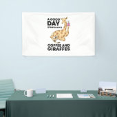 A Good Day Starts With Coffee & Giraffe Gift Funny Banner (Messeveranstaltung)
