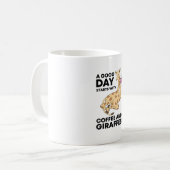 A Good Day Starts With Coffee & Giraffe Gift Funny Kaffeetasse (Vorderseite Links)