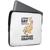A Good Day Starts With Coffee & Giraffe Gift Funny Laptopschutzhülle (Vorne Rechts)