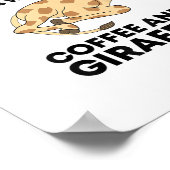 A Good Day Starts With Coffee & Giraffe Gift Funny Poster (Ecke)