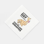 A Good Day Starts With Coffee & Giraffe Gift Funny Serviette (Ecke)
