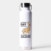 A Good Day Starts With Coffee & Giraffe Gift Funny Trinkflasche (Vorne)