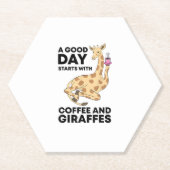 A Good Day Starts With Coffee & Giraffe Gift Funny Untersetzer (Vorderseite)