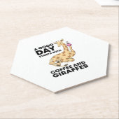 A Good Day Starts With Coffee & Giraffe Gift Funny Untersetzer (angewinkelt)