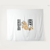 A Good Day Starts With Coffee & Giraffe Gift Funny Wandteppich (Vorderseite (Horizontal))