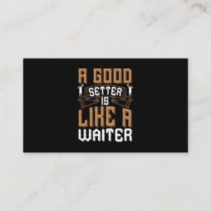 A good setter is like a waiter-01 visitenkarte