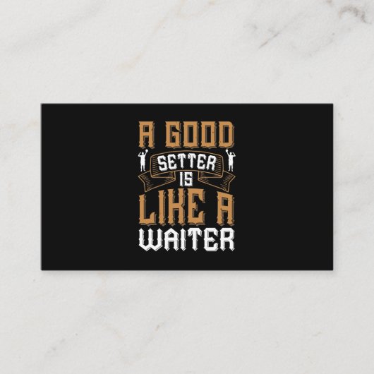 A good setter is like a waiter-01 visitenkarte (Vorderseite)
