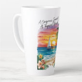 A Gorgeous Sunset At Tropical Beach, Vacation, Milchtasse (Linke Ecke)