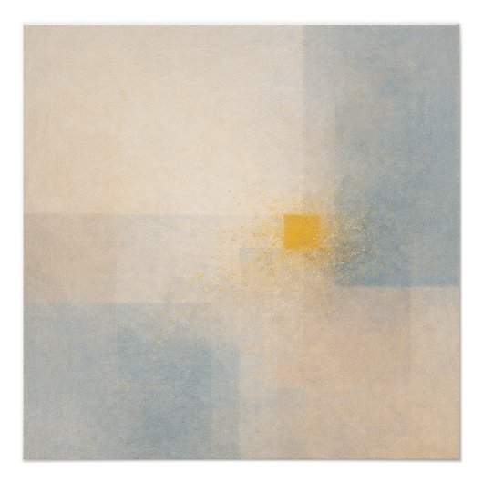 A Grain of Sand Returned Soft Gold Abstract Poster (Vorderseite)