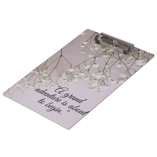 A grand adventure is begin to start klemmbrett (Schrägansicht)