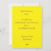 A GRANDDAUGHTER'S PERSONALIZED EASTER CARD FEIERTAGSKARTE (Rückseite)