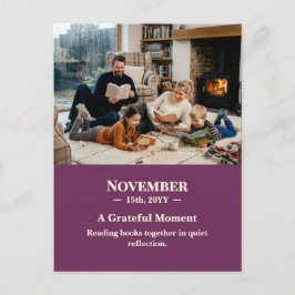 A Grateful Moment November Memory Photo Postcard Postkarte