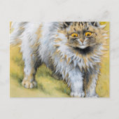A Gray Persian von Louis Wain Postkarte (Vorderseite)
