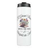 A Great Book Delights Floral Thermosbecher (Vorderseite)