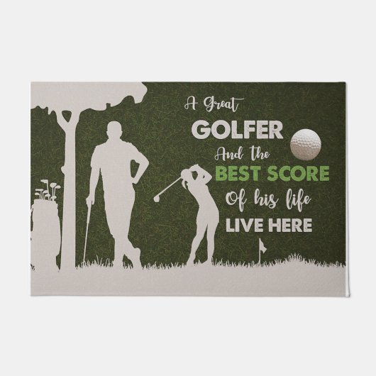 A Great Golfer And The Best Score Funny Mat Fußmatte (Vorderseite)
