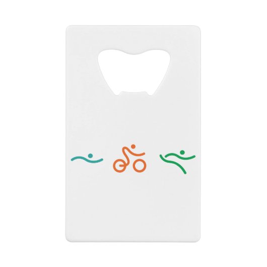 A great Triathlon gift for your friend or family Geldbeutel Flaschenöffner (Vorderseite)