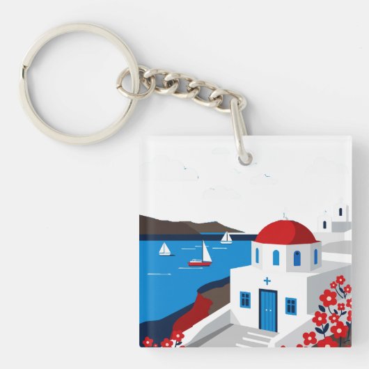 A Greek island Schlüsselanhänger (Vorderseite)
