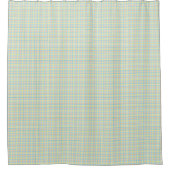 A green plaid shower curtain shown both flat duschvorhang (Vorderseite)