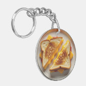A Grilled Cheese Sandwich on a Plate Schlüsselanhänger (Vorderseite links)