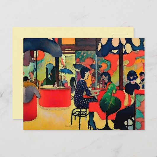 A Groovy Cafe Postkarte (Vorne/Hinten)