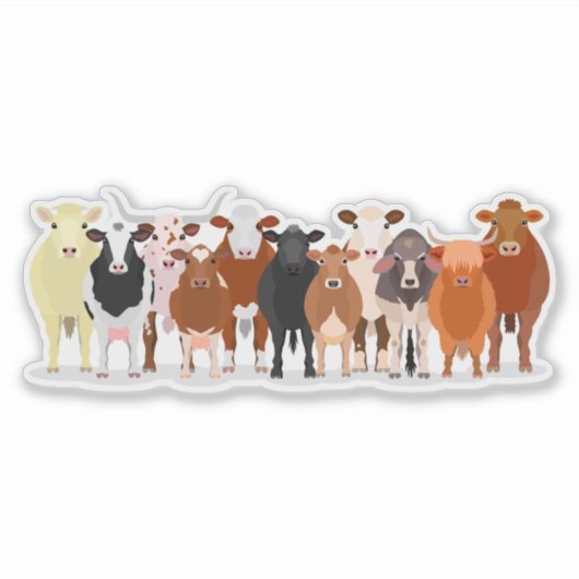 a group of cow sticker (Vorderseite)