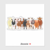 a group of cow sticker (Blatt)