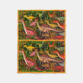 A Group of Dinosaurs in the Forest on a Fleecedecke (Vorderseite)