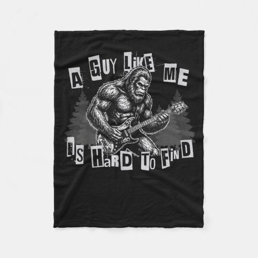 A Guy Like Me Is Hard To Find Bigfoot Funny Punk R Fleecedecke (Vorderseite)