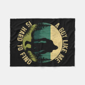 A Guy Like Me Is Hard To Find, Funny Bigfoot Fleecedecke (Vorderseite (Horizontal))